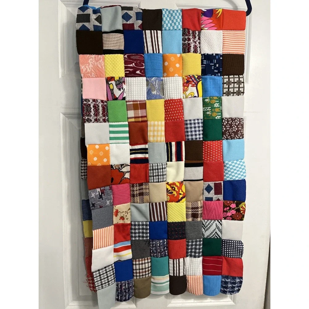 Handmade homespun vintage polyester